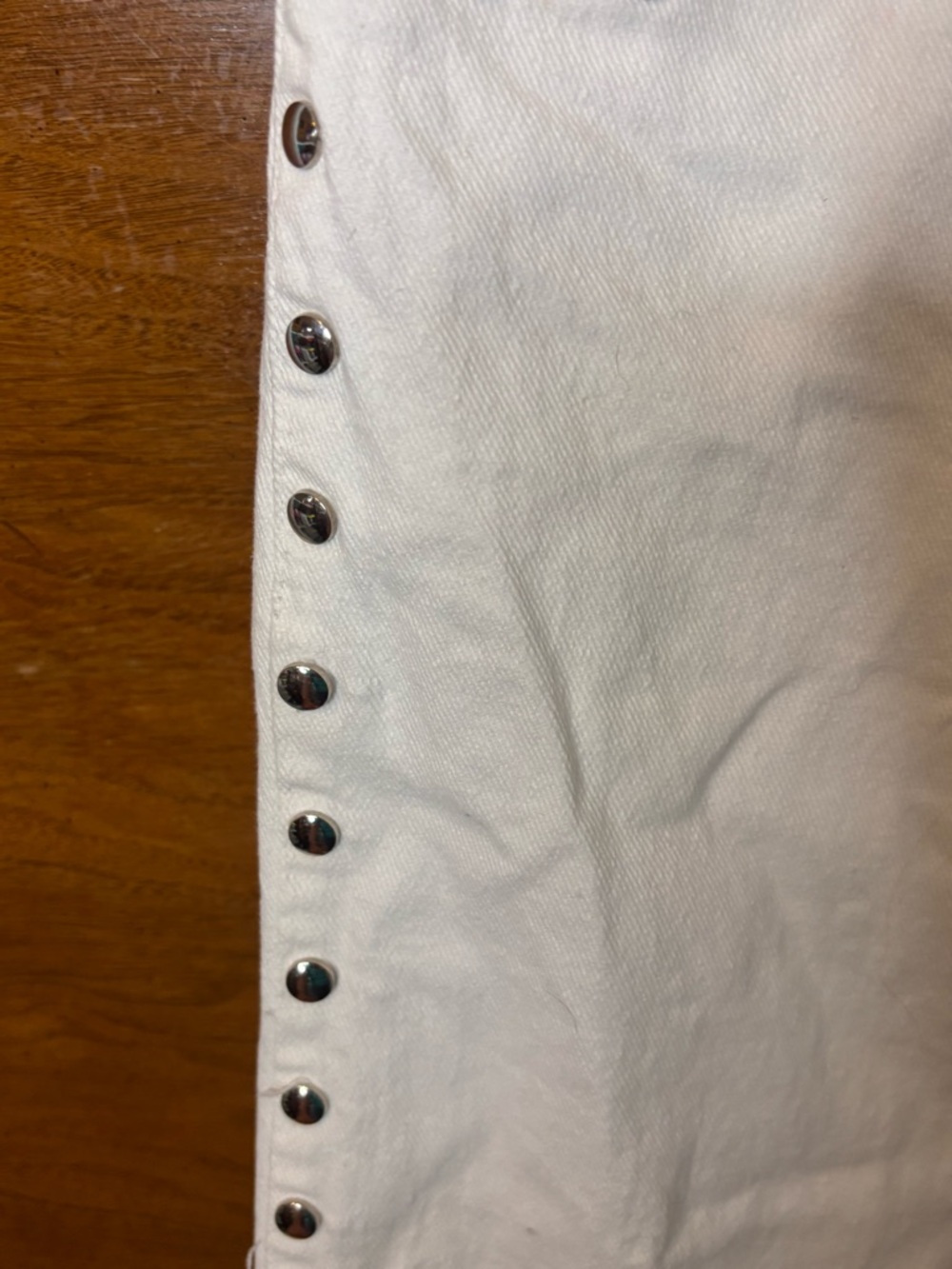 Entro White Ankle Cropped Jeans with Stud-Trim - Picture 5 of 7